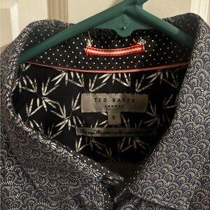 Ted Baker Blue and White Floral Men's Shirt